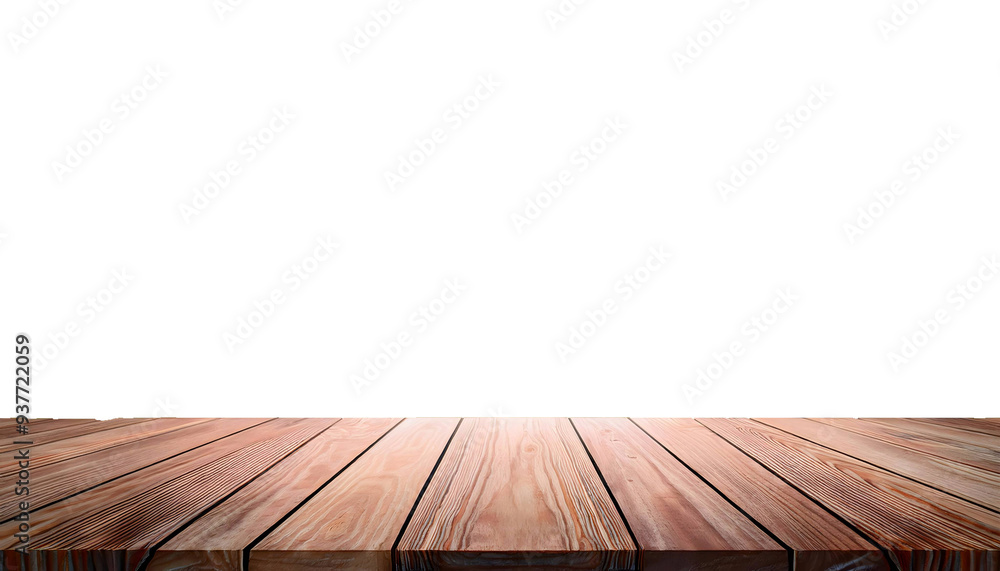 Wooden table top or plank for product display isolated on transparent background Wooden table top or plank for product display isolated on transparent background