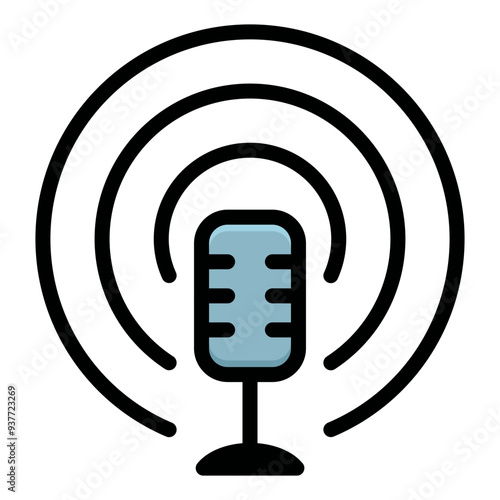Podcast icon. Icon about podcasts
