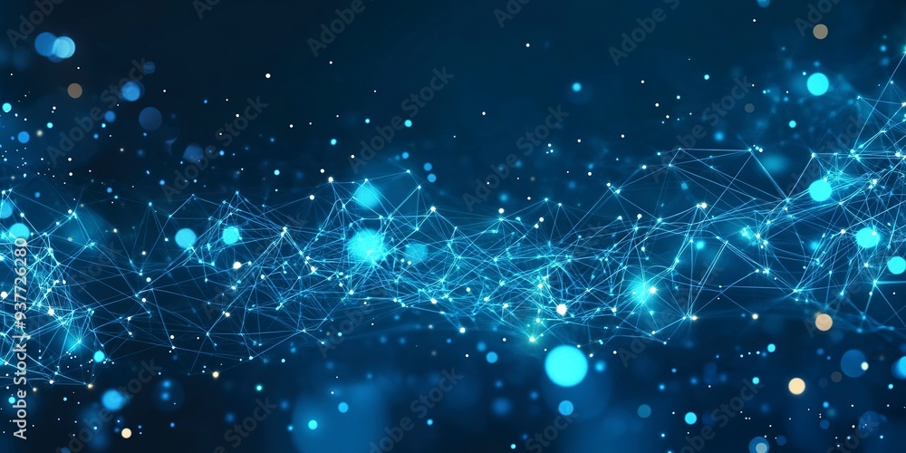 Fototapeta premium Technology Network Background with copy space. Generative ai