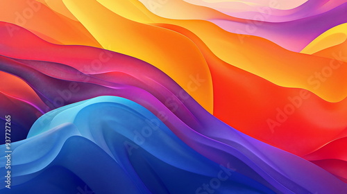 Abstract Colorful Waves.