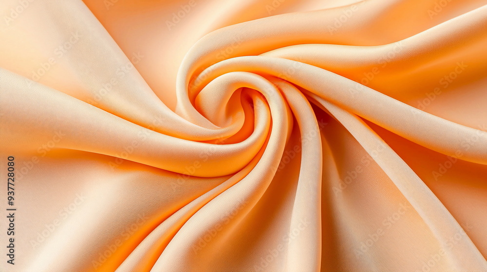 Obraz premium Peach Satin Fabric Swirl.