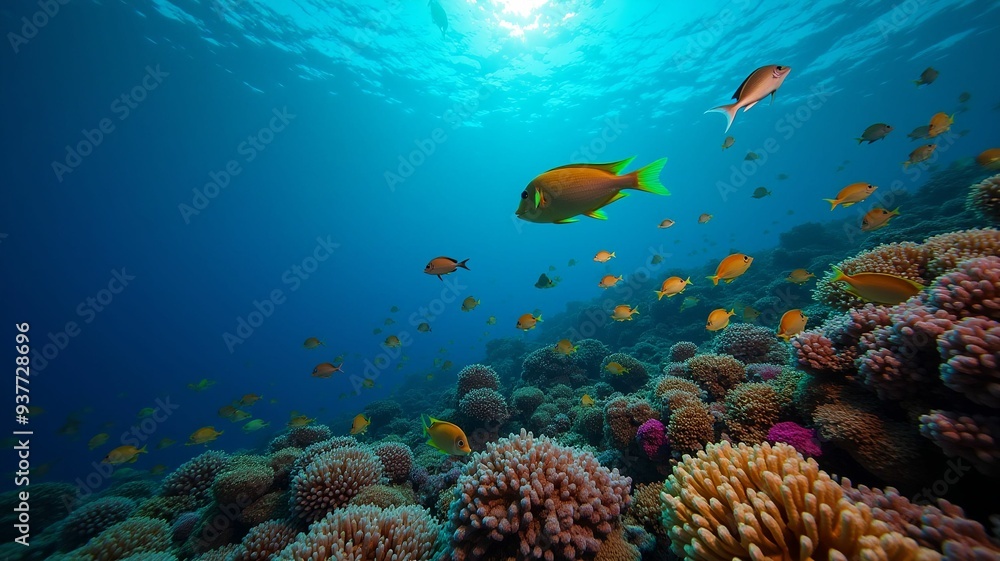 Tropical fish swimming in a vibrant coral reef, capturing the beauty of underwater life. Ideal for marine, nature, and aquatic themes Tropical fish swimming in a vibrant coral reef, capturing the beauty of underwater life. Ideal for marine, nature, and aquatic themes