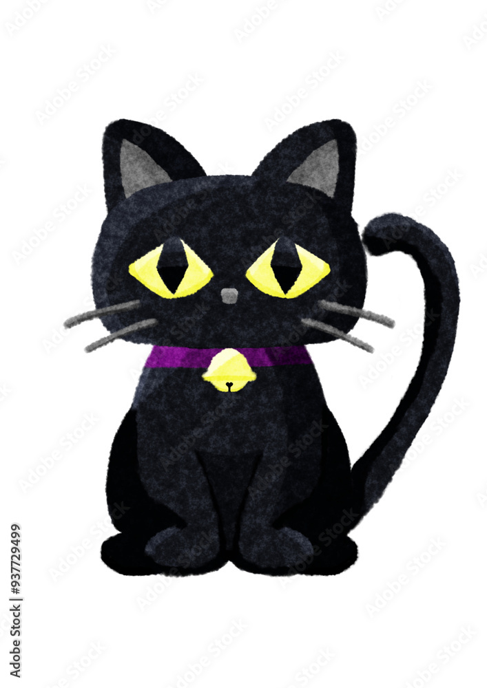 Fototapeta premium 黒猫のイラスト