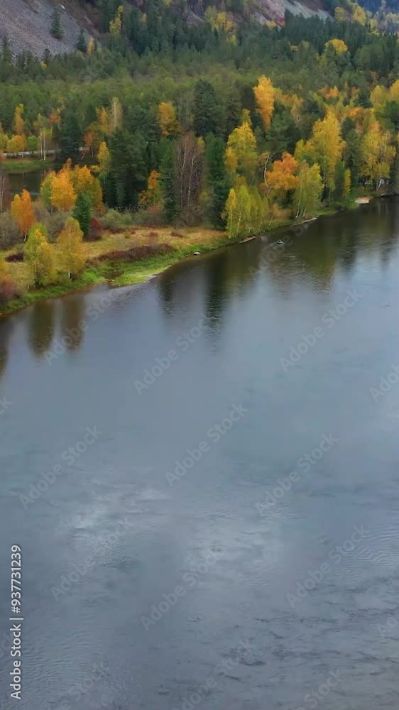 Aerial view of mountain during autumn Aerial view of mountain during autumn
