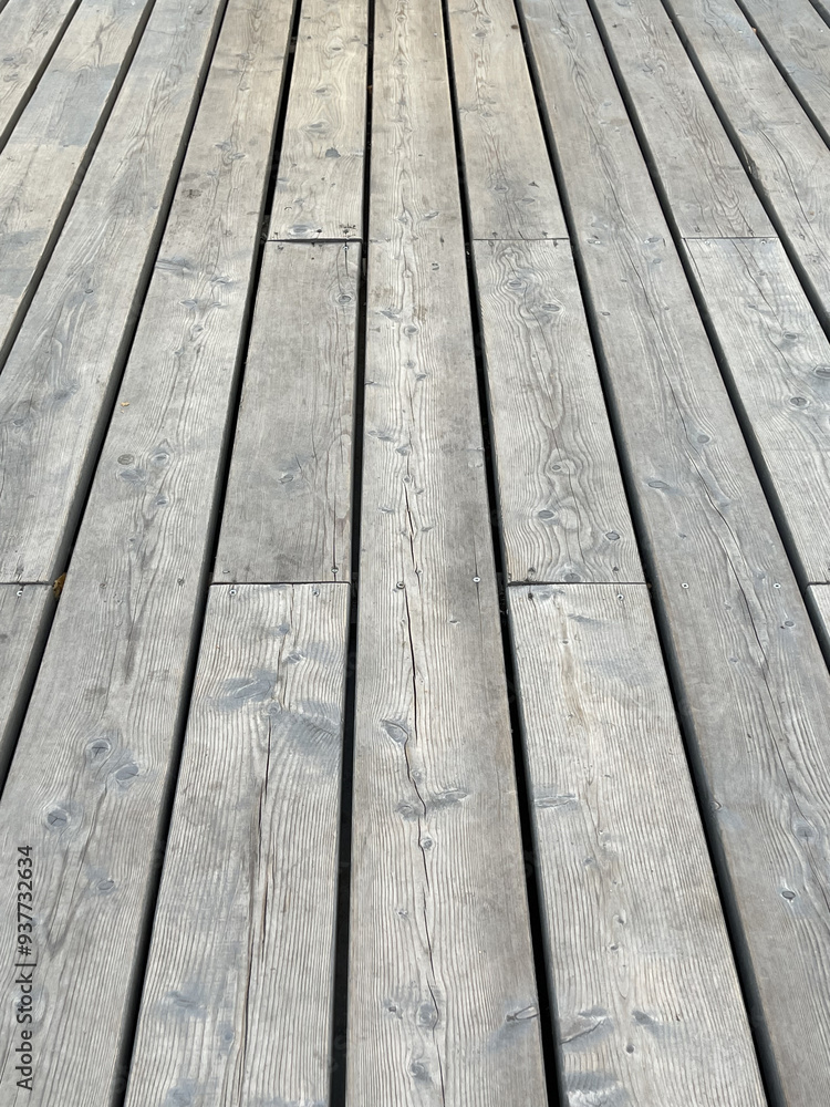 Empty floor with textured wooden board. Old grey wooden background Empty floor with textured wooden board. Old grey wooden background