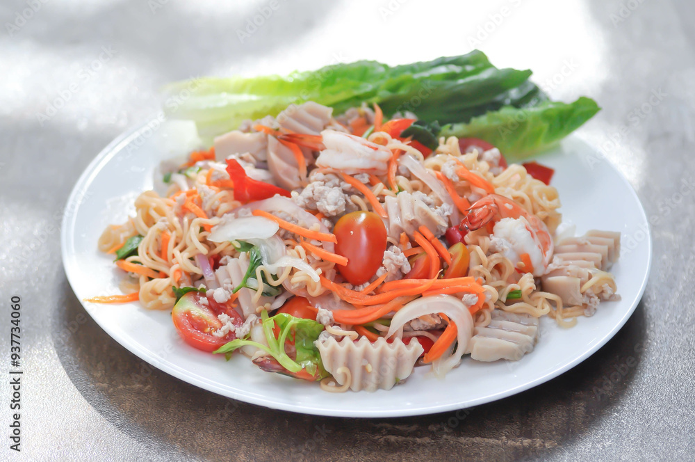 noodles or noodles without soup, spicy noodles or noodles salad or shrimp salad noodles or noodles without soup, spicy noodles or noodles salad or shrimp salad