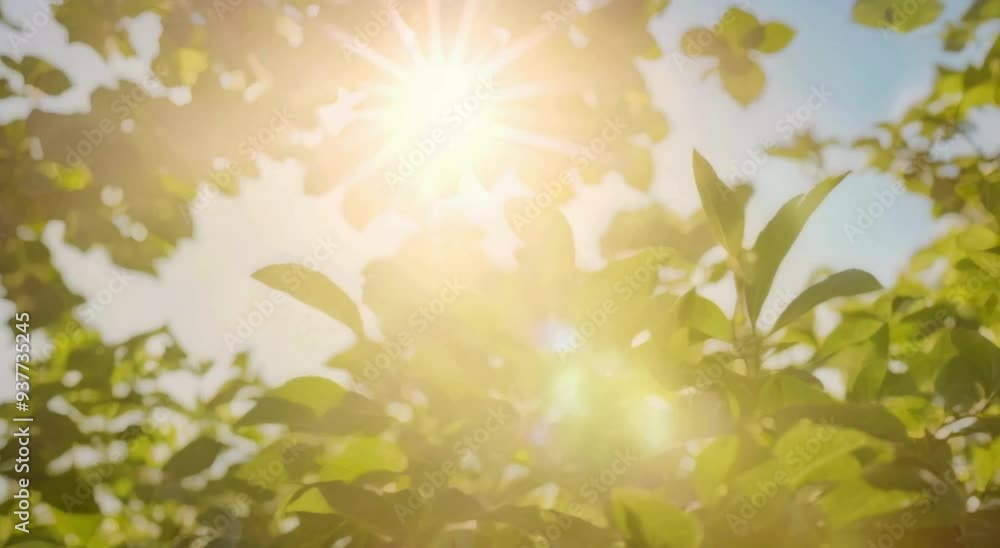Sunlit Garden with Small Tree Thriving Sunlit Garden with Small Tree Thriving