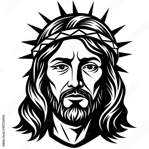 jesus silhouette Vector illustration,