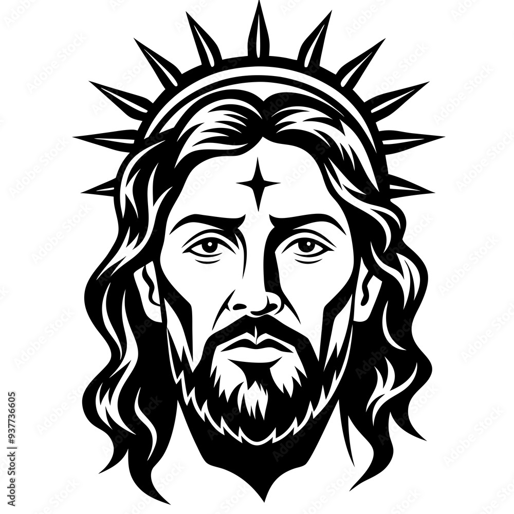 jesus silhouette Vector illustration, jesus silhouette Vector illustration,