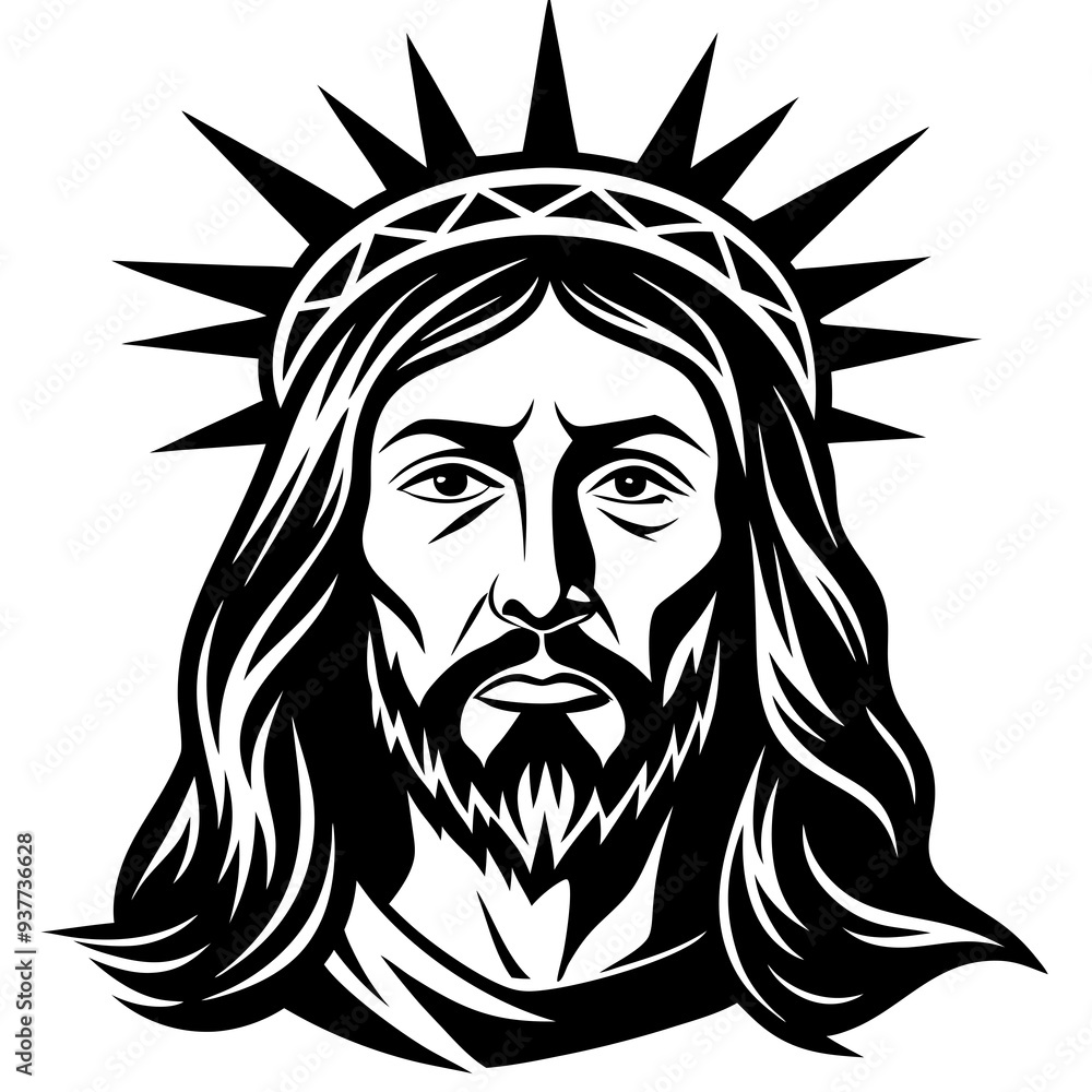 jesus silhouette Vector illustration, jesus silhouette Vector illustration,