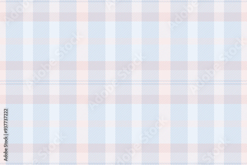 Mosaic textile tartan texture, present check seamless plaid. Doodle pattern vector background fabric in white and light colors.