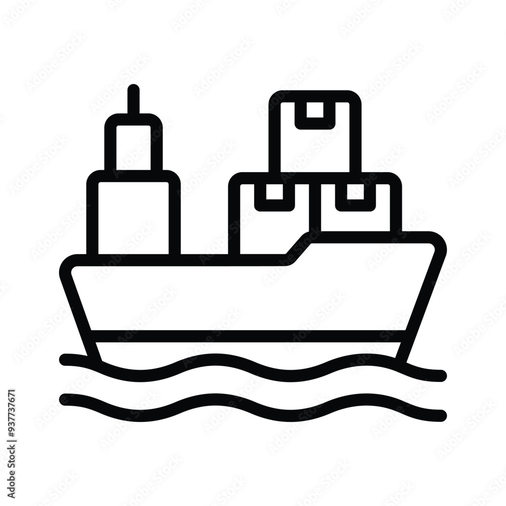Cargo ship vector design, visually perfect icon of freight ship, maritime ship, Cargo ship vector design, visually perfect icon of freight ship, maritime ship,