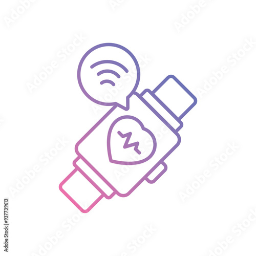 Smart Wearables icon vector stock illustration