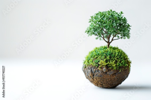 Earth day concept on white background, World environment day