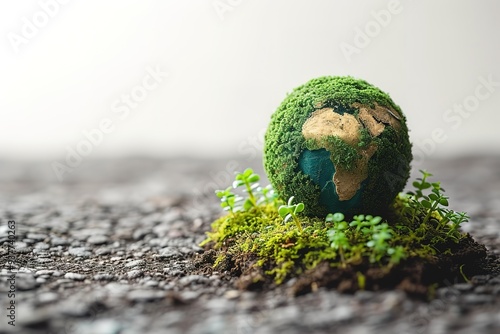 Earth day concept on white background, World environment day