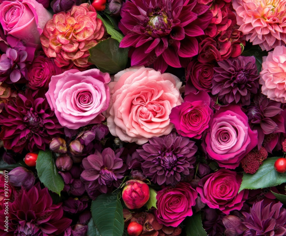 Luxurious Magenta and Purple Floral Bouquet Luxurious Magenta and Purple Floral Bouquet
