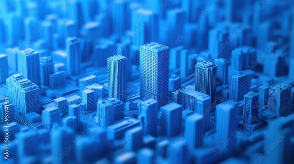 Futuristic Blue Cityscape: An Architectural Wonderland Futuristic Blue Cityscape: An Architectural Wonderland