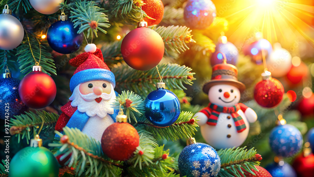 Christmas tree decorations - Christmas card Christmas tree decorations - Christmas card