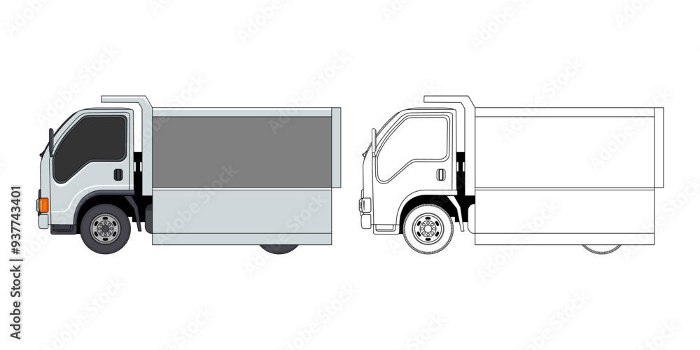 Small Truck Cartoon Design Illustration vector eps format suitable for your design needs logo illustration animation etc Small Truck Cartoon Design Illustration vector eps format suitable for your design needs logo illustration animation etc