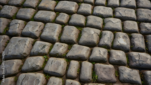 an aged cobblestone path