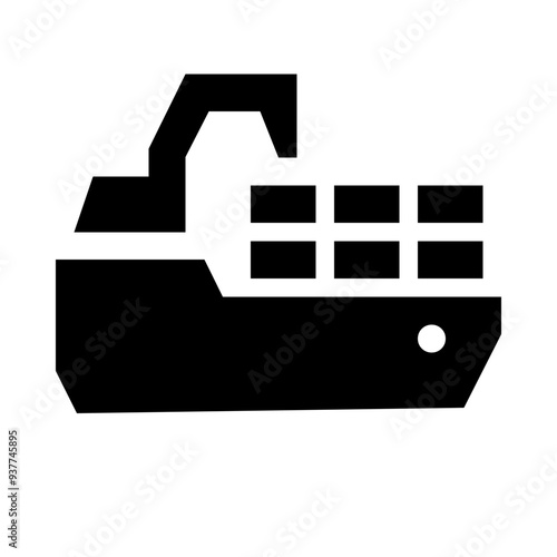 Sea freight solid icon