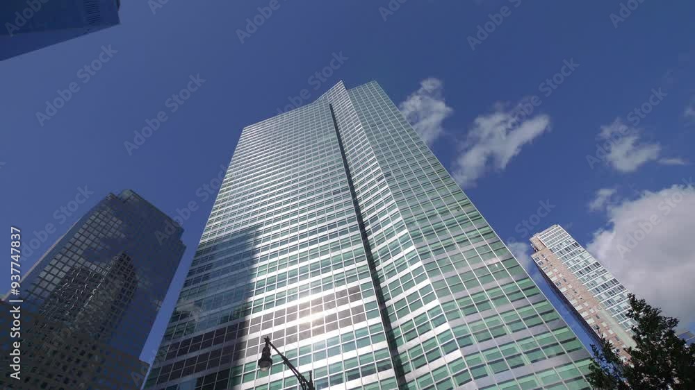 Driving under glassy skyscrapers on the streets of New York city in 4K Slow motion 60fps Driving under glassy skyscrapers on the streets of New York city in 4K Slow motion 60fps
