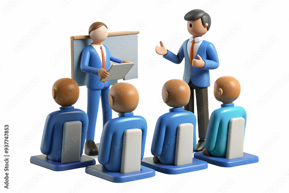 Manager Session Examples 3D Manager conducting a training session candid moment with team ...