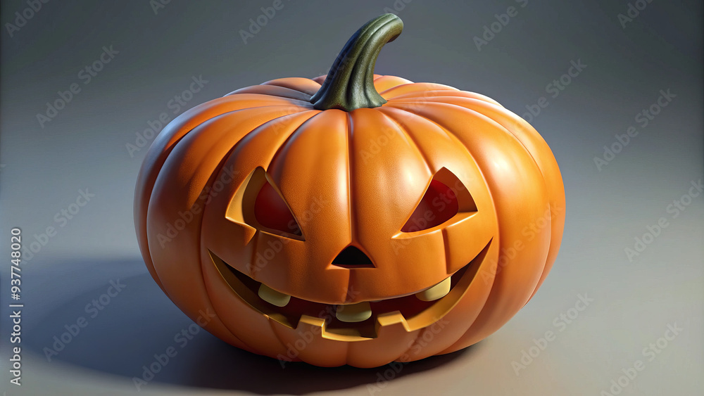 Pumpkin with Carved Jack-o'-Lantern Face and Glowing Light Pumpkin with Carved Jack-o'-Lantern Face and Glowing Light