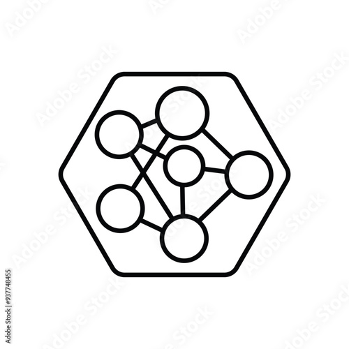 Neural Networks icon vector stock illustration