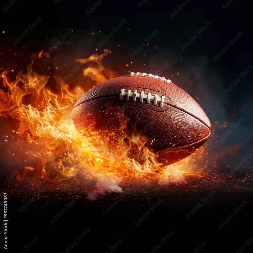 A dynamic image of a football surrounded by flames, symbolizing energy and passion in sports. A dynamic image of a football surrounded by flames, symbolizing energy and passion in sports.