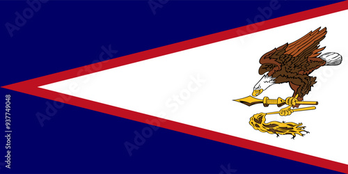 American Samoa vector flag. Accurate dimensions and official colors. This file is suitable for digital editing and printing of any size.