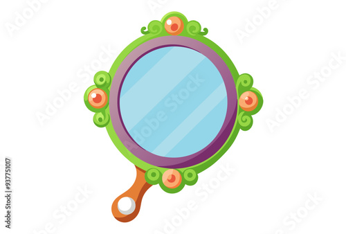 Mirror vector art illustration photo