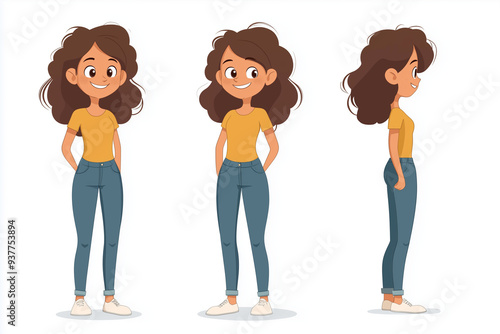 Wallpaper Mural cartoon of lady character Torontodigital.ca