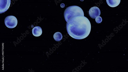 Exploring the fascinating world of glowing blue cells in a dark setting
