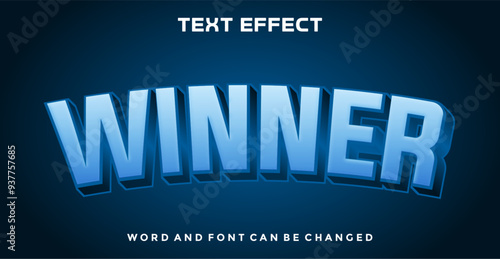 Winner editable text effect