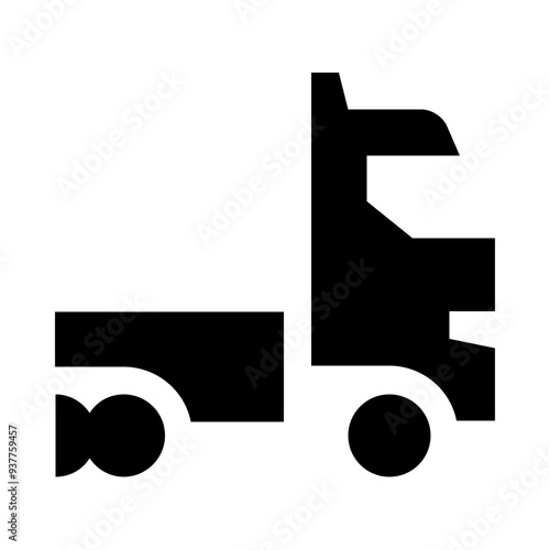 Truck freight cargo solid icon