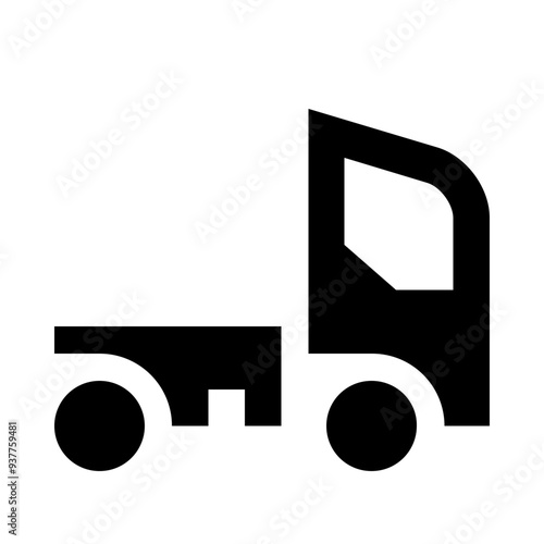 Truck freight cargo solid icon