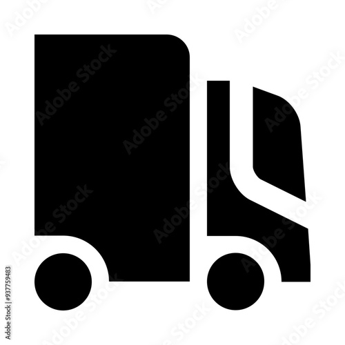 Truck freight cargo solid icon