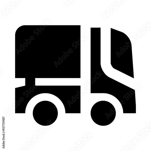 Truck freight cargo solid icon