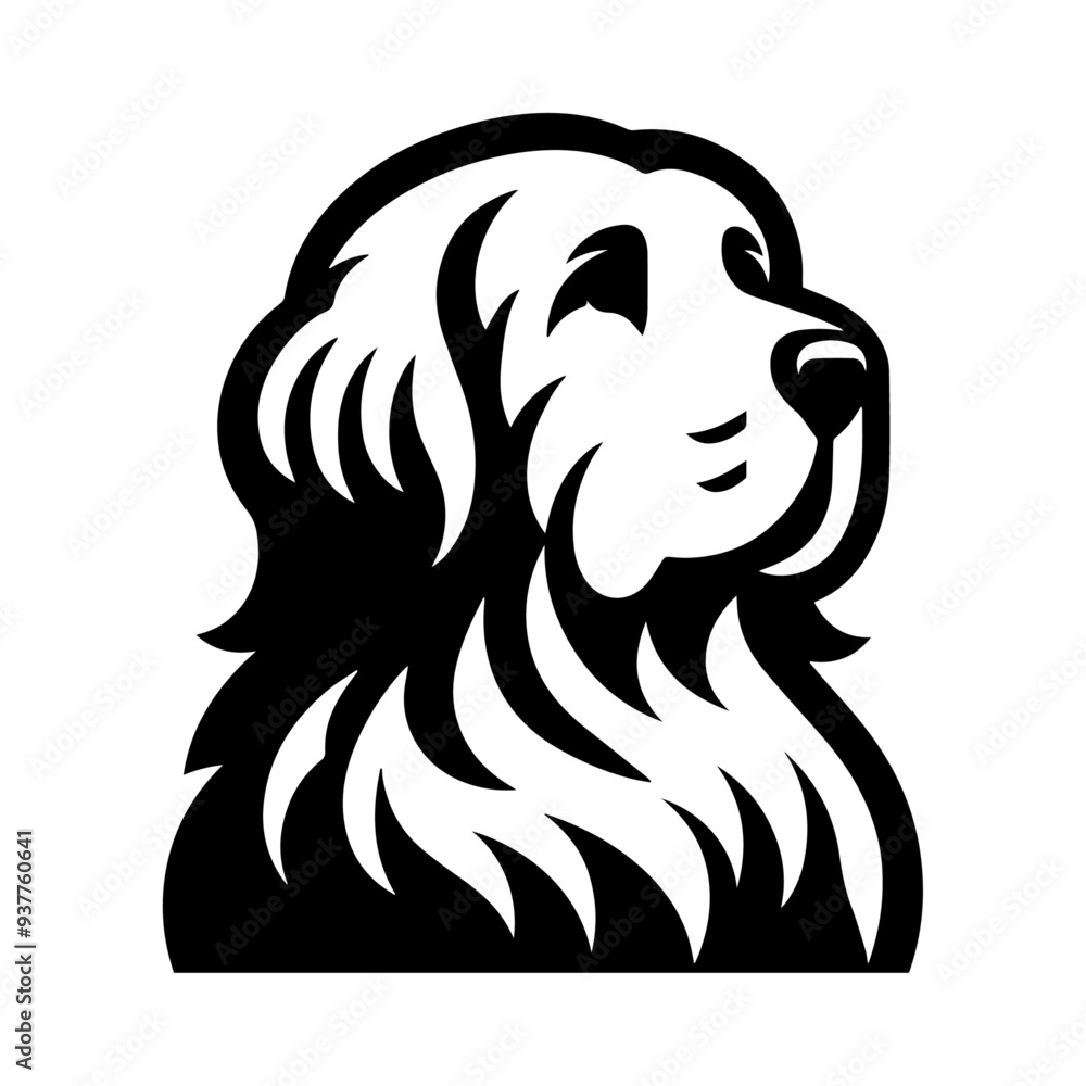 Black akbash head vector icon. Black akbash head vector icon.