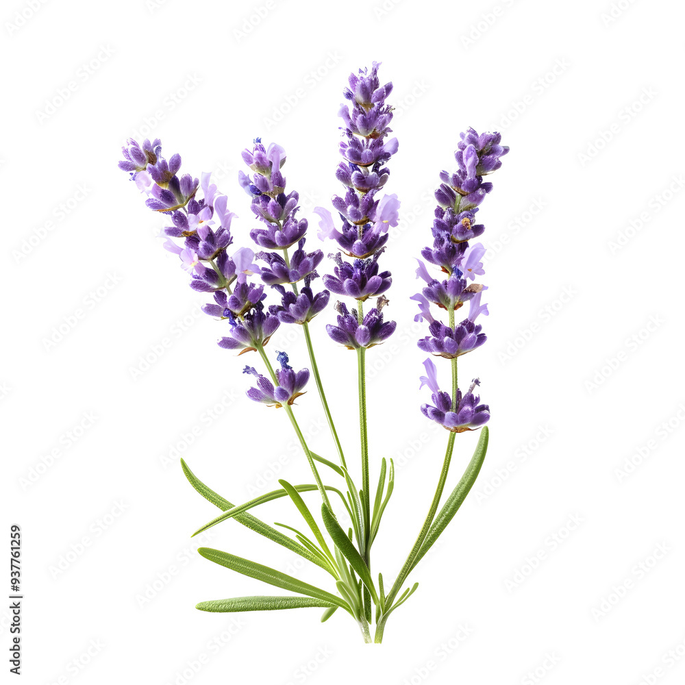 Fresh purple lavender flowers isolated transparent background Fresh purple lavender flowers isolated transparent background