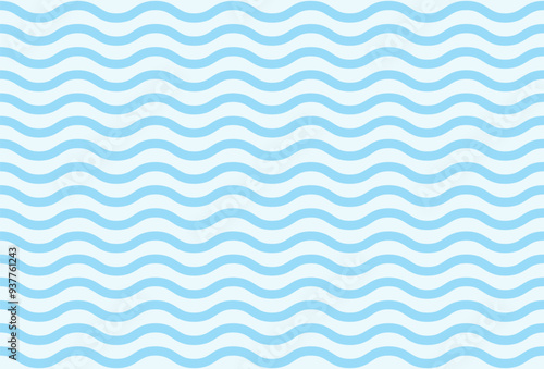 Seamless blue wave line pattern background, water sea vector background. curly grunge paint lines, watercolor stripes