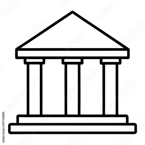 greek column isolated on white