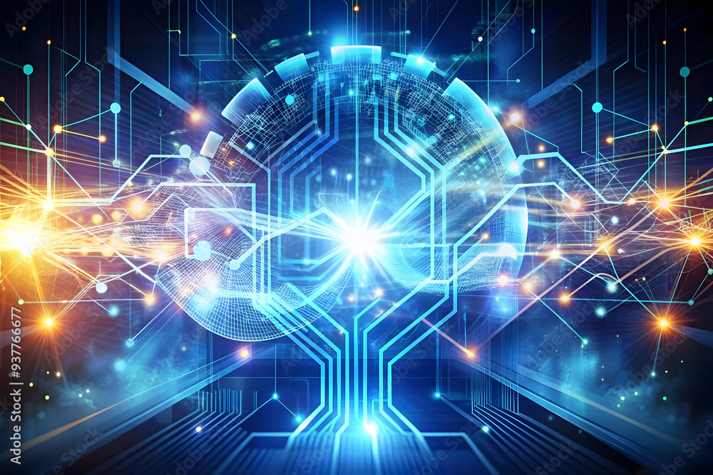 AI Driven Business Strategy Concept: Abstract Digital Art Banner Illustrating Precision and Efficiency in Decision Making with AI Technology - Photo Stock AI Driven Business Strategy Concept: Abstract Digital Art Banner Illustrating Precision and Efficiency in Decision Making with AI Technology - Photo Stock