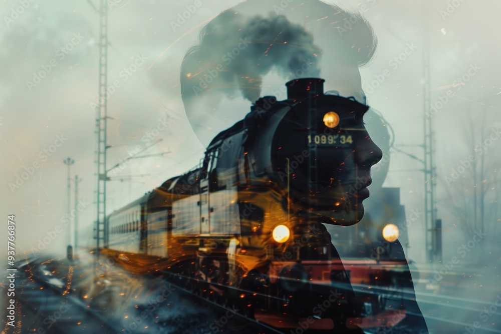 The man and the train The man and the train
