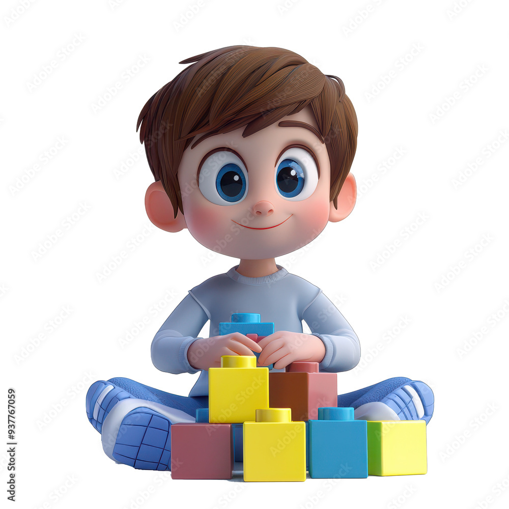 A cheerful young boy building with colorful blocks, showcasing creativity and joy in playtime. A cheerful young boy building with colorful blocks, showcasing creativity and joy in playtime.