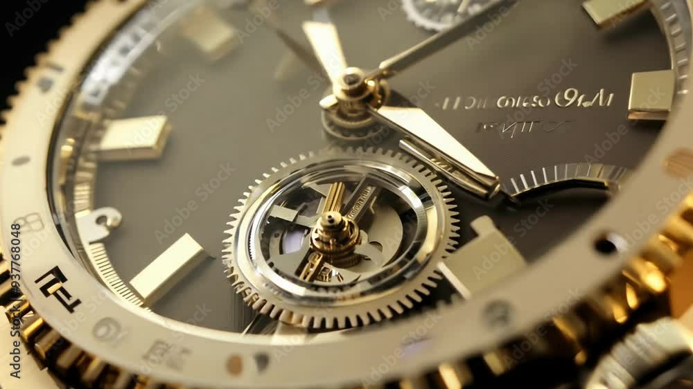 The inner workings of a sophisticated automatic watch highlight its craftsmanship and detailed engineering. The inner workings of a sophisticated automatic watch highlight its craftsmanship and detailed engineering.