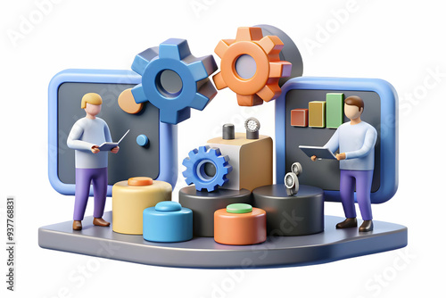 Wallpaper Mural Modern Operations Team Utilizing AI Tools to Improve Efficiency and Collaboration - Innovative Data-Driven Operations Management Concept in Candid Shot Torontodigital.ca