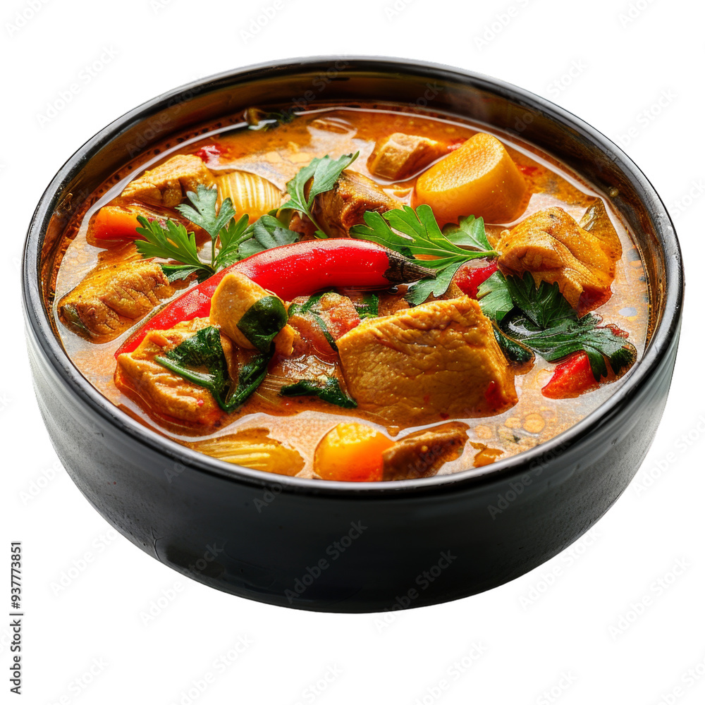 Curry in a bowl isolated on transparent background Curry in a bowl isolated on transparent background