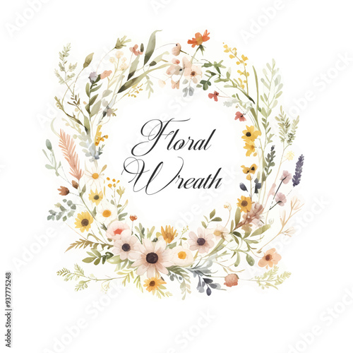 Flowers wreathss, Watercolor Flowers, Watercolor Borders, Watercolor Frames	